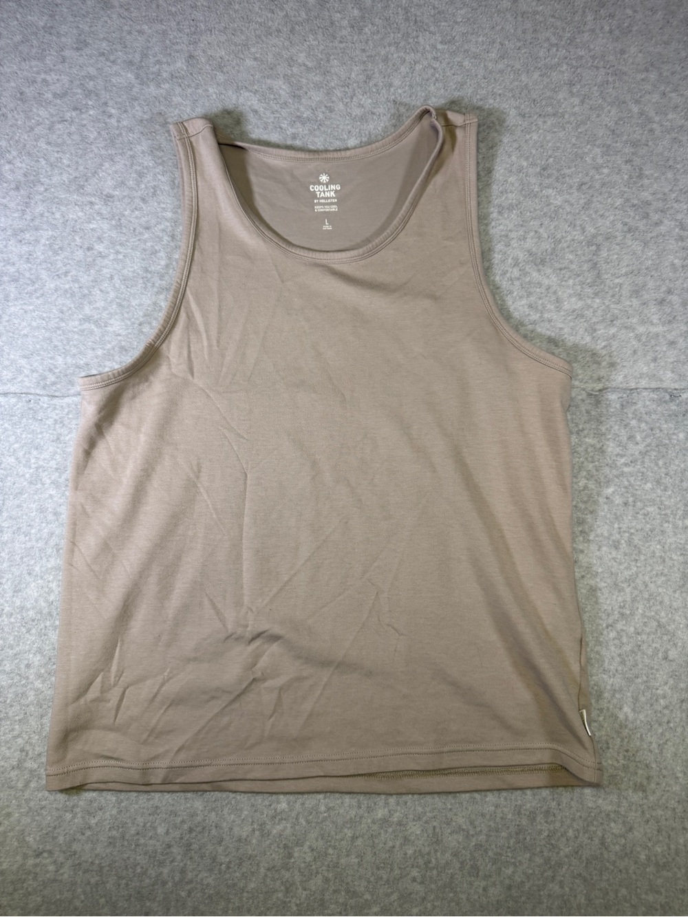 Hollister Men's Tank Top - Taupe brown Cooling Tank